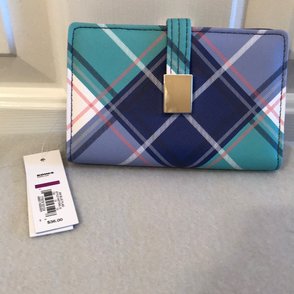 Pretty Plaid Wallet -NWT